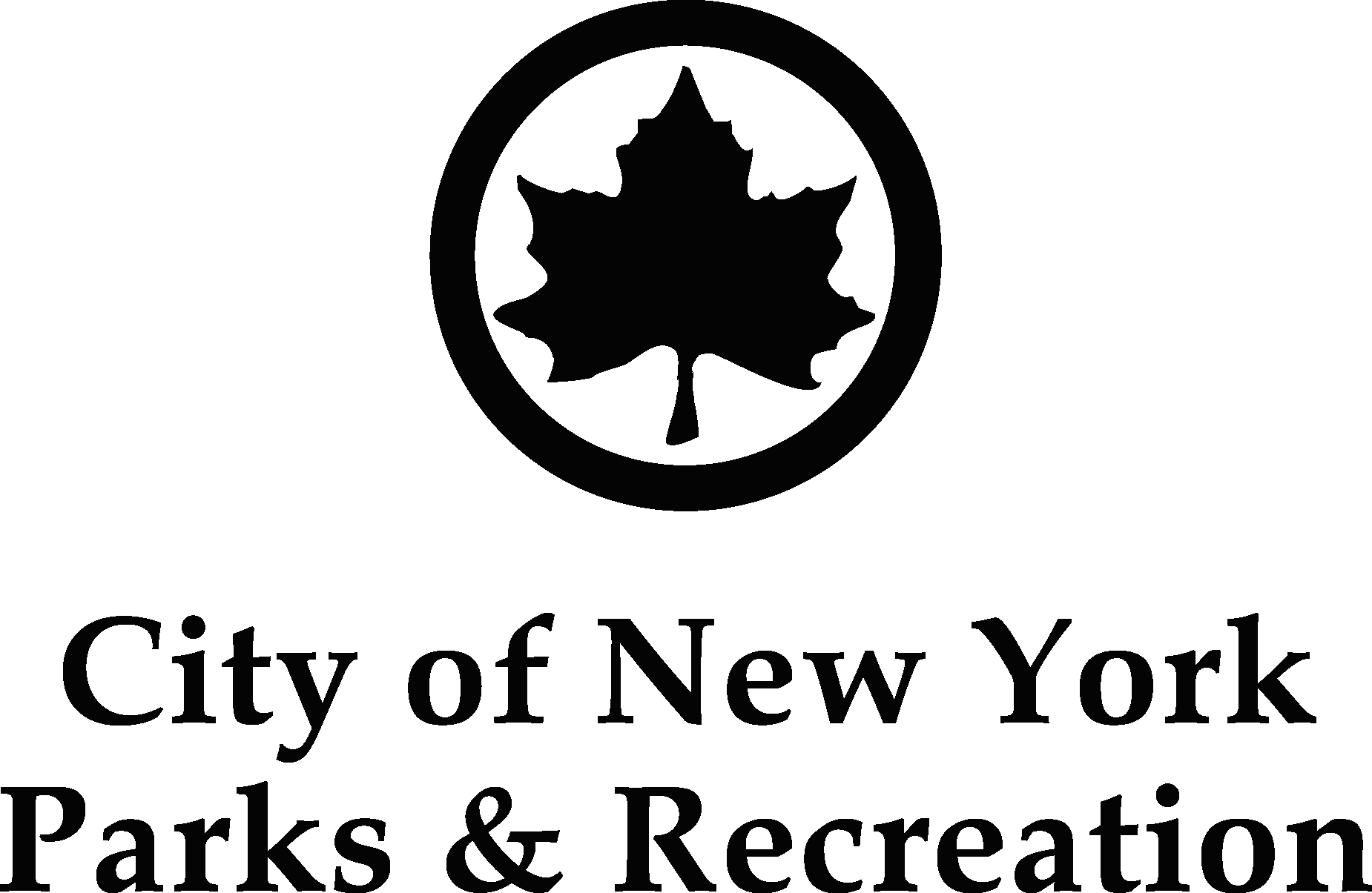 New York City Department Of Parks & Recreation Black Logo Vector Logo